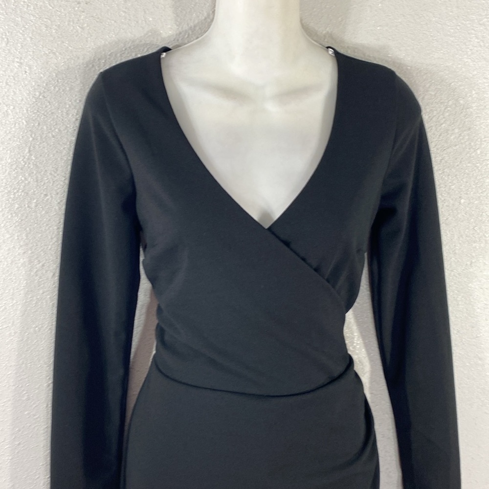 Lulu’s Babe Heaven Black Long Sleeve Asymmetrical Romper Medium M S22 - Picture 5 of 14